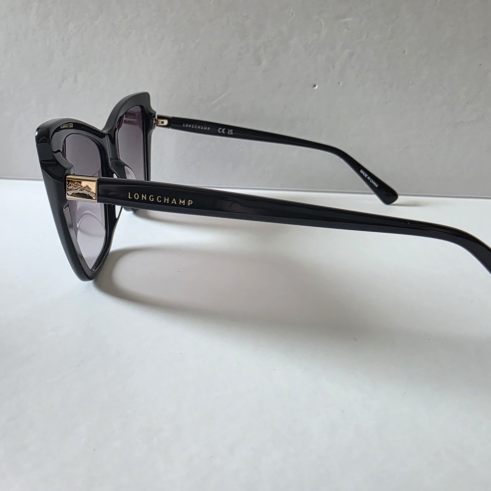 Longchamp Women's Black Sunglasses with Gradient Purple Lenses - Picture 4 of 6
